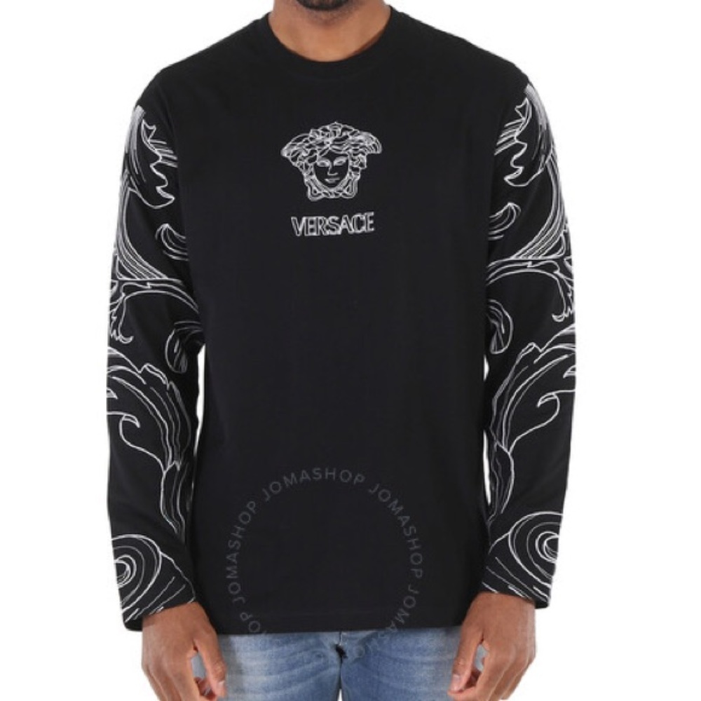 Versace Medusa & Barocco Printed Long Sleeve Shirt